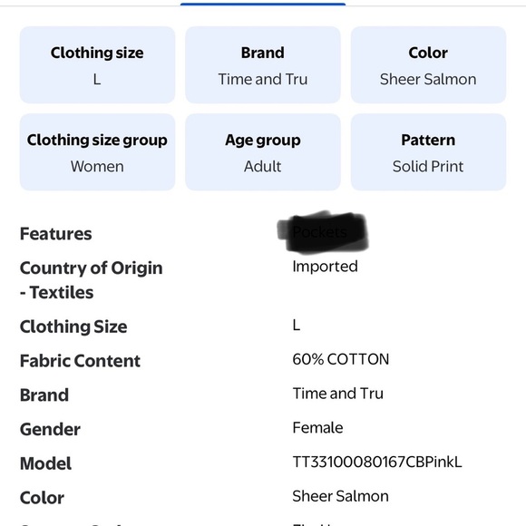 Time and Tru Women's Quarter Zip Sweatshirt. Size L (12-14) BNWT - Picture 5 of 5